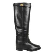 Slotriem Leren Kniehoge Laars Via Roma 15 , Black , Dames