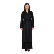 Zwarte Brado Jas Elegant Ontwerp Max Mara , Black , Dames