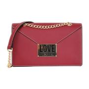 Elegante Schoudertas in Wijnkleur Love Moschino , Red , Dames