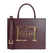 Bordeaux Shopper Tas met Rits Elisabetta Franchi , Brown , Dames