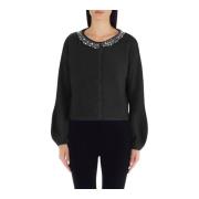 Stijlvolle Cardigan voor Vrouwen Liu Jo , Black , Dames