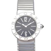 Pre-owned Stainless Steel watches Bvlgari Vintage , Black , Dames