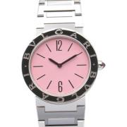 Pre-owned Stainless Steel watches Bvlgari Vintage , Pink , Dames