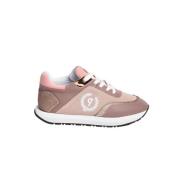 Lage Leren Sneakers voor Vrouwen Pollini , Pink , Dames