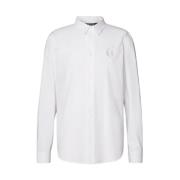 Elegante Witte Shirt Gotisch Borduurwerk Just Cavalli , White , Heren