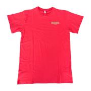 Katoenen T-shirt met korte mouwen voor vrouwen Moschino , Pink , Dames