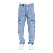 Cargo Jeans Relaxte Pasvorm Utility Stijl Tommy Jeans , Blue , Heren