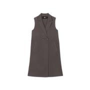 Doubleface Wol-Kasjmier Vest Luisa Cerano , Brown , Dames