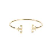 Eleanor Flex Cuff Grijs Sieraden Tory Burch , Gray , Dames