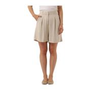 Veelzijdige Beige Shorts voor Vrouwen Notre-v , Beige , Dames