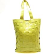 Pre-owned Leather totes Bottega Veneta Vintage , Yellow , Dames