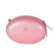 Pre-owned Leather clutches Chanel Vintage , Pink , Dames