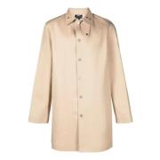 Jas met enkele rij knopen A.p.c. , Beige , Heren