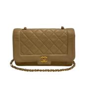 Pre-owned Fabric chanel-bags Chanel Vintage , Brown , Dames