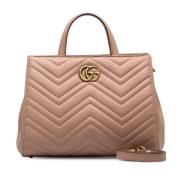 Pre-owned Leather gucci-bags Gucci Vintage , Pink , Dames