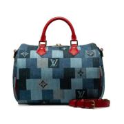 Pre-owned Denim handbags Louis Vuitton Vintage , Blue , Dames