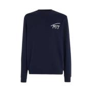 Grafische Sweatshirt Regular Fit Crew Neck Tommy Jeans , Blue , Heren