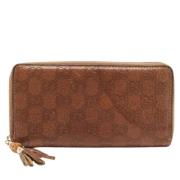 Pre-owned Leather wallets Gucci Vintage , Brown , Dames