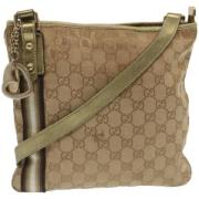 Pre-owned Canvas gucci-bags Gucci Vintage , Beige , Dames