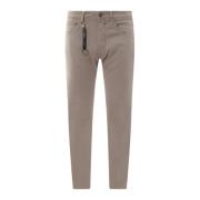 Grijze Broek met Knoopsluiting Incotex , Gray , Heren