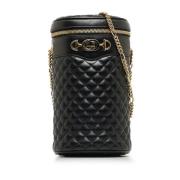 Pre-owned Leather crossbody-bags Gucci Vintage , Black , Dames