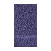 Monogram Strandhanddoek in Blauw Moncler , Purple , Unisex