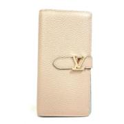 Pre-owned Leather wallets Louis Vuitton Vintage , Beige , Dames