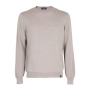 Ronde Hals Sweater Fay , Beige , Heren