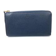 Pre-owned Leather wallets Louis Vuitton Vintage , Blue , Dames