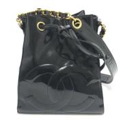 Pre-owned Leather chanel-bags Chanel Vintage , Black , Dames