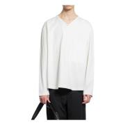 V-hals Top met Borstzak Lemaire , White , Heren