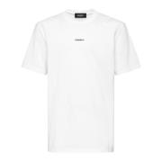 Logo Front T-shirt Wit Dsquared2 , White , Heren