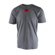 Heren Grijs T-shirt 100% Katoen Hugo Boss , Gray , Heren