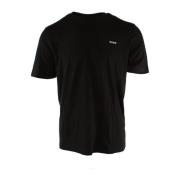 Zwart Katoenen T-shirt Dero 222 Hugo Boss , Black , Heren