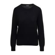 Zwarte Crewneck Sweater met Logo Borduursel A.p.c. , Black , Dames