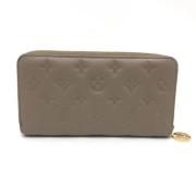 Pre-owned Leather wallets Louis Vuitton Vintage , Beige , Dames