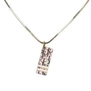 Pre-owned Metal necklaces Dior Vintage , Gray , Dames