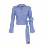 Blauw-Wit Gestreepte Cache Cœur Shirt Elisabetta Franchi , Blue , Dame...