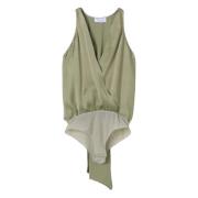 Satijnen Strik Body Blumarine , Green , Dames