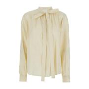 Beige Lavallière Blouse Givenchy , Beige , Dames