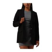 Zwarte Blazer met Lange Mouwen Object , Black , Dames