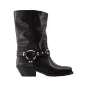 Zwarte Leren Instaplaarzen Isabel Marant , Black , Dames