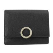 Pre-owned Leather wallets Bvlgari Vintage , Black , Dames