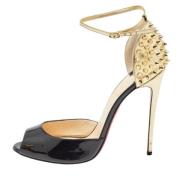 Pre-owned Leather sandals Christian Louboutin Pre-owned , Black , Dame...