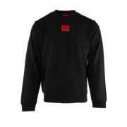 Zwarte katoenen sweatshirt Hugo Boss , Black , Heren