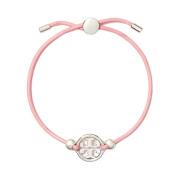 Leren Charme Armband Tory Burch , Pink , Dames