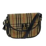 Pre-owned Canvas shoulder-bags Burberry Vintage , Beige , Dames