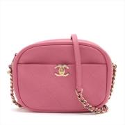 Pre-owned Leather chanel-bags Chanel Vintage , Pink , Dames