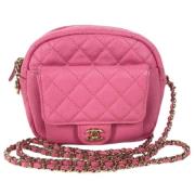 Pre-owned Leather chanel-bags Chanel Vintage , Pink , Dames