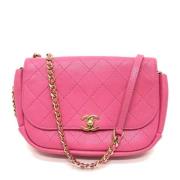 Pre-owned Leather chanel-bags Chanel Vintage , Pink , Dames